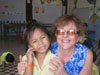 Jenny with one of the sweet little Kindergarten kids, Svi Lin.